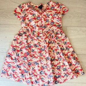 Polo by Ralph Lauren Floral Kids Dress - Red, Pink, and Blue
